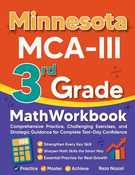 Minnesota MCA-III 3rd Grade Math Workbook - cover
