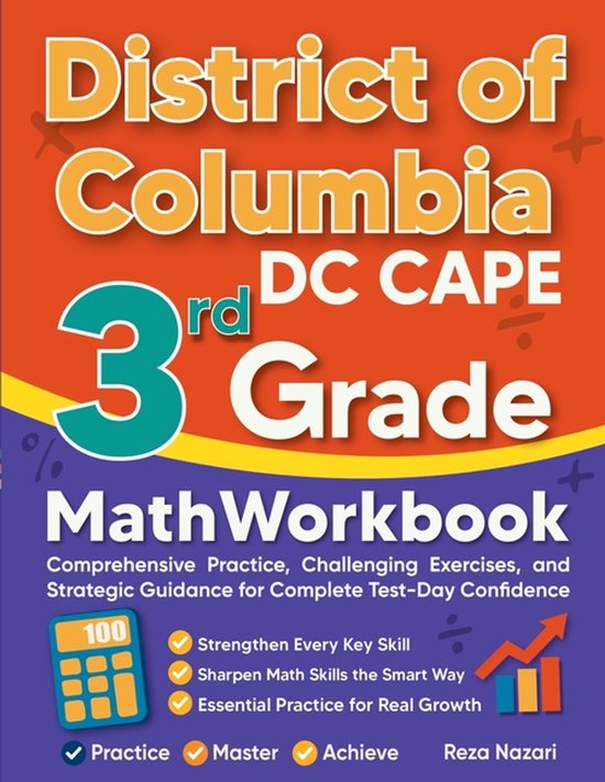 District of Columbia DC CAPE 3rd Grade Math Workbook - cover