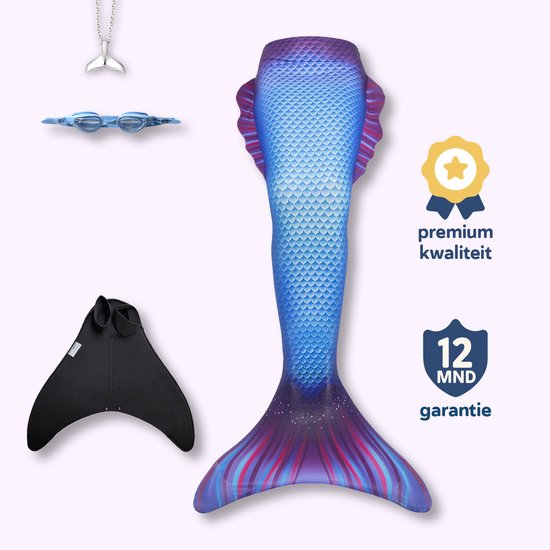 Delphi zeemeerminstaart maat 170-176 (S) met monovin met voetvakken