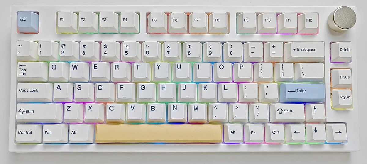 Draadloos Mechanisch Toetsenbord 75% Hot-Swappable met RGB, Programmeerbaar en Knoppen - Geschikt voor Gaming en Werk