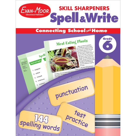 Skill Sharpeners Spell & Write, Grade 6 - cover