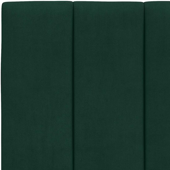 vidaXL-Coussin tête de lit-90 cm-velours-vert foncé