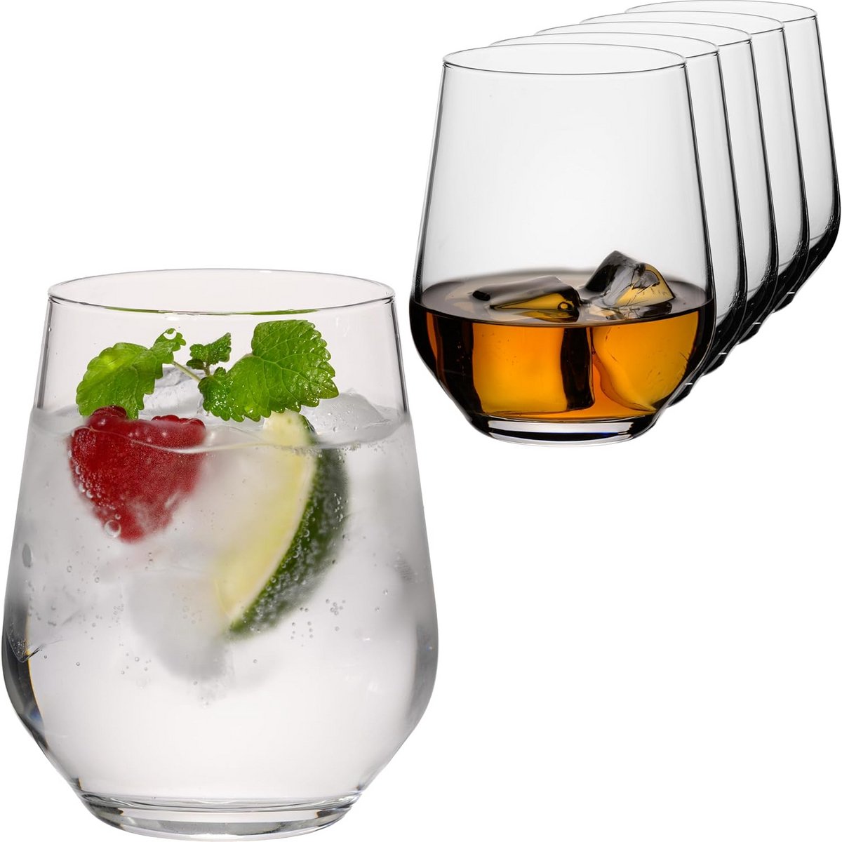 Set van 6 Glazen Kristalhelder Universeel Gebruik 330 ml