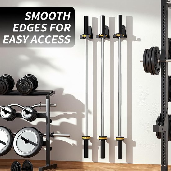 Barbell Wall Mounted Olympic Barbell Holder, halterstandaard voor