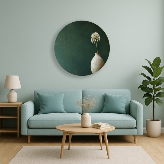 Bloemscherm – modern – design – Dibond muurcirkel – 60x60 cm