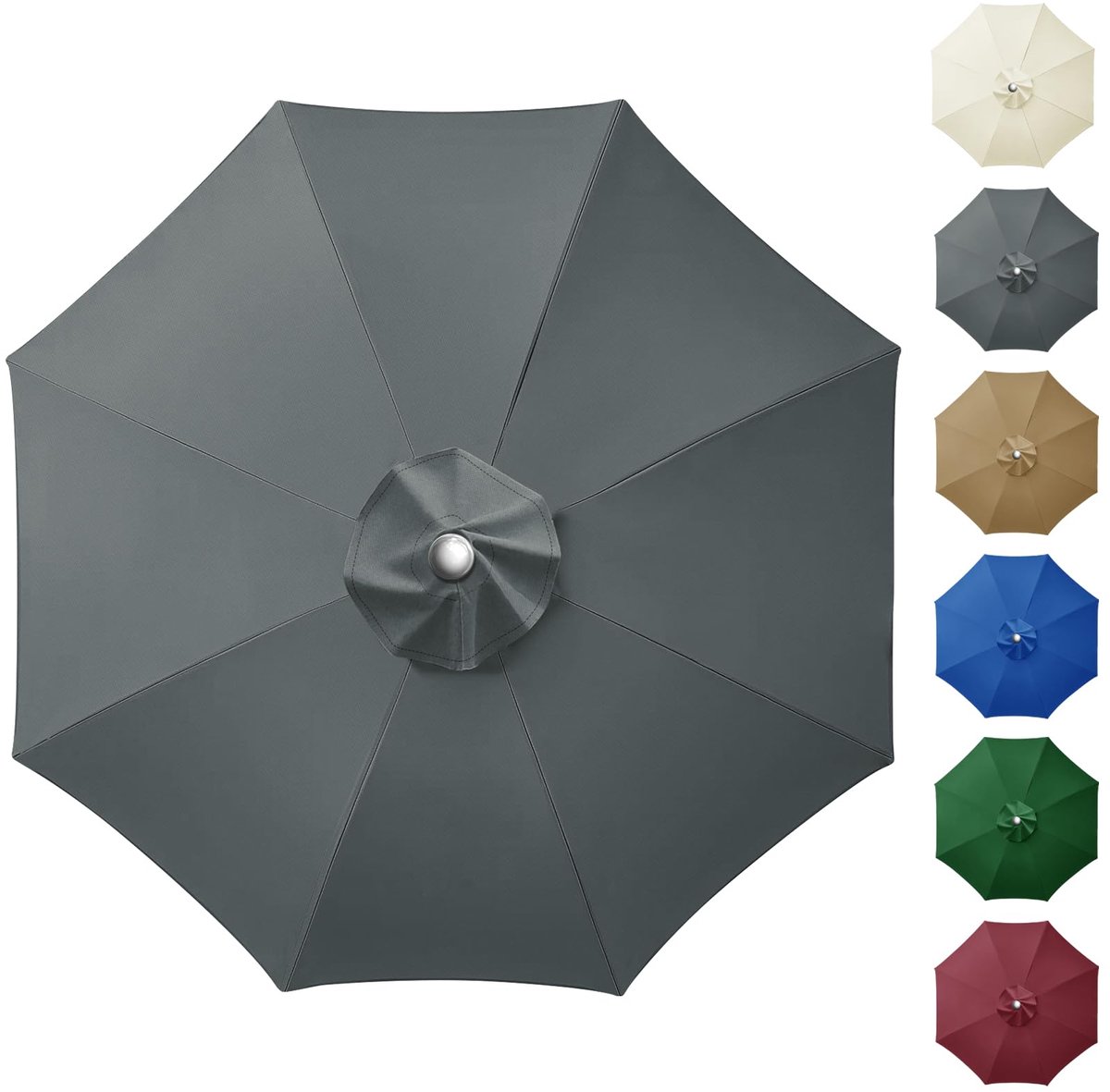 IMPERATORIS® Parasolhoes voor Staande en Zweefparasol – Stevige en Duurzame Waterdichte Parasolhoe – Met Rits, Trekkoord en Opberghoes – Waterdicht, Stofdicht en Weerbestendig – 147-157 – grijs