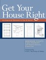 Boekcover 'Get Your House Right' met illustraties van architectuurelementen zoals een raam, dakdetails, een deur en een huis met een raam. Met de tekst 'Architectural Elements to Use & Avoid'.