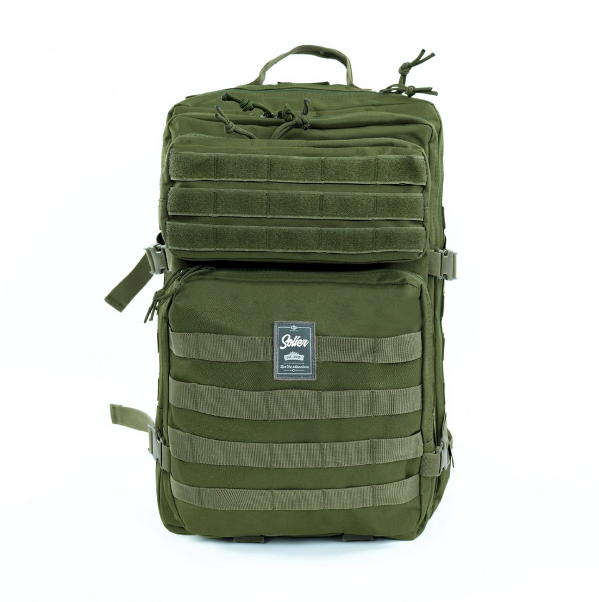 Solier SV21 Harden tactische rugzak 49 liter - robuuste outdoor-en trekkingrugzak met MOLLE-systeem, groen
