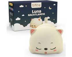 Tiflie Luna LED Nachtlampje Kind – Kat – Siliconen – USB-C