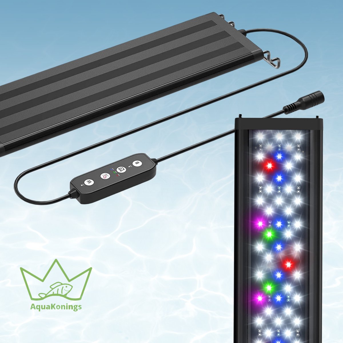 AquaKonings LED aquariumlamp 90-105 cm, dimbaar met timer
