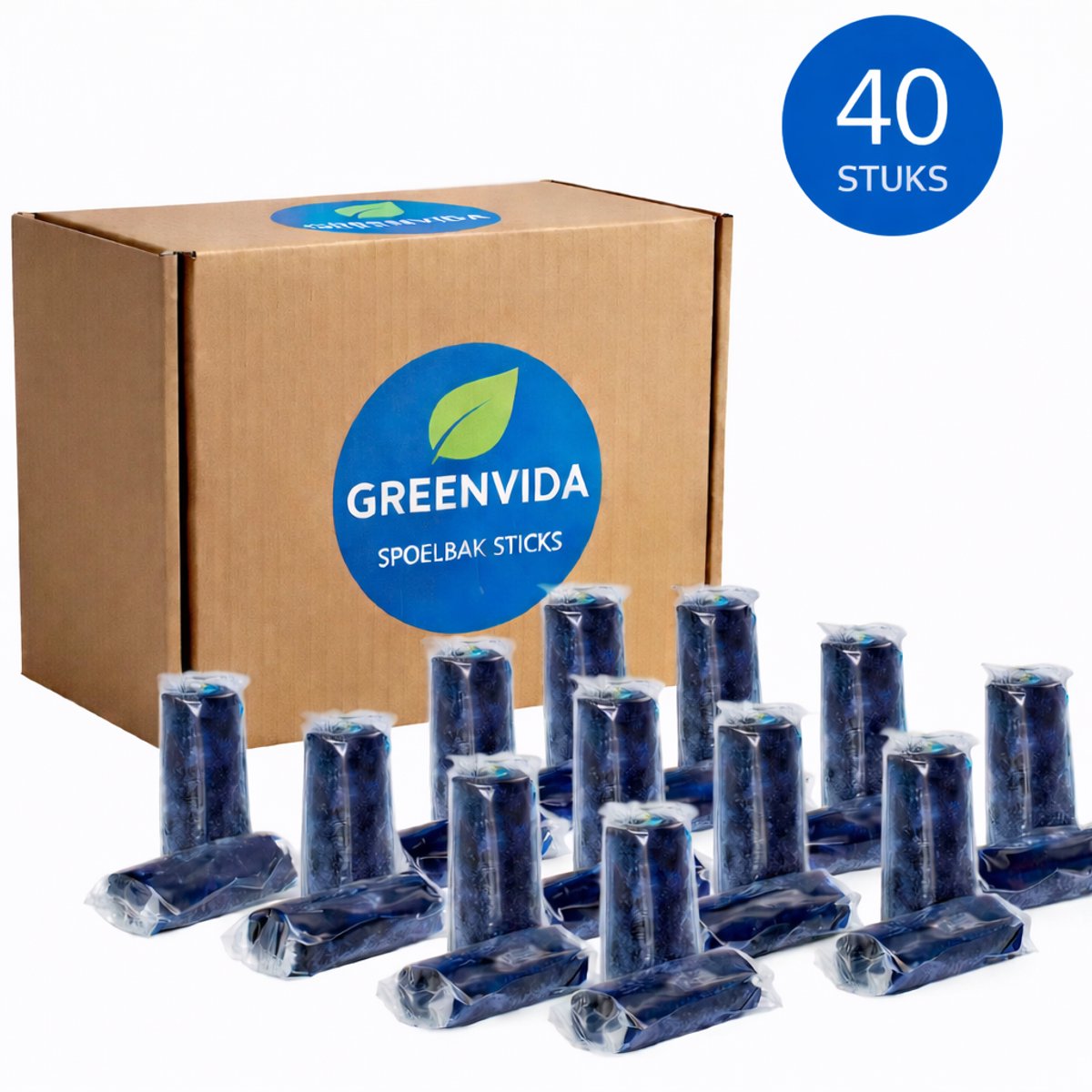 GREENVIDA - Toilet Spoelbak Sticks 40 stuks - Geschikt als alternatief voor Geberit DuoFresh Sticks
