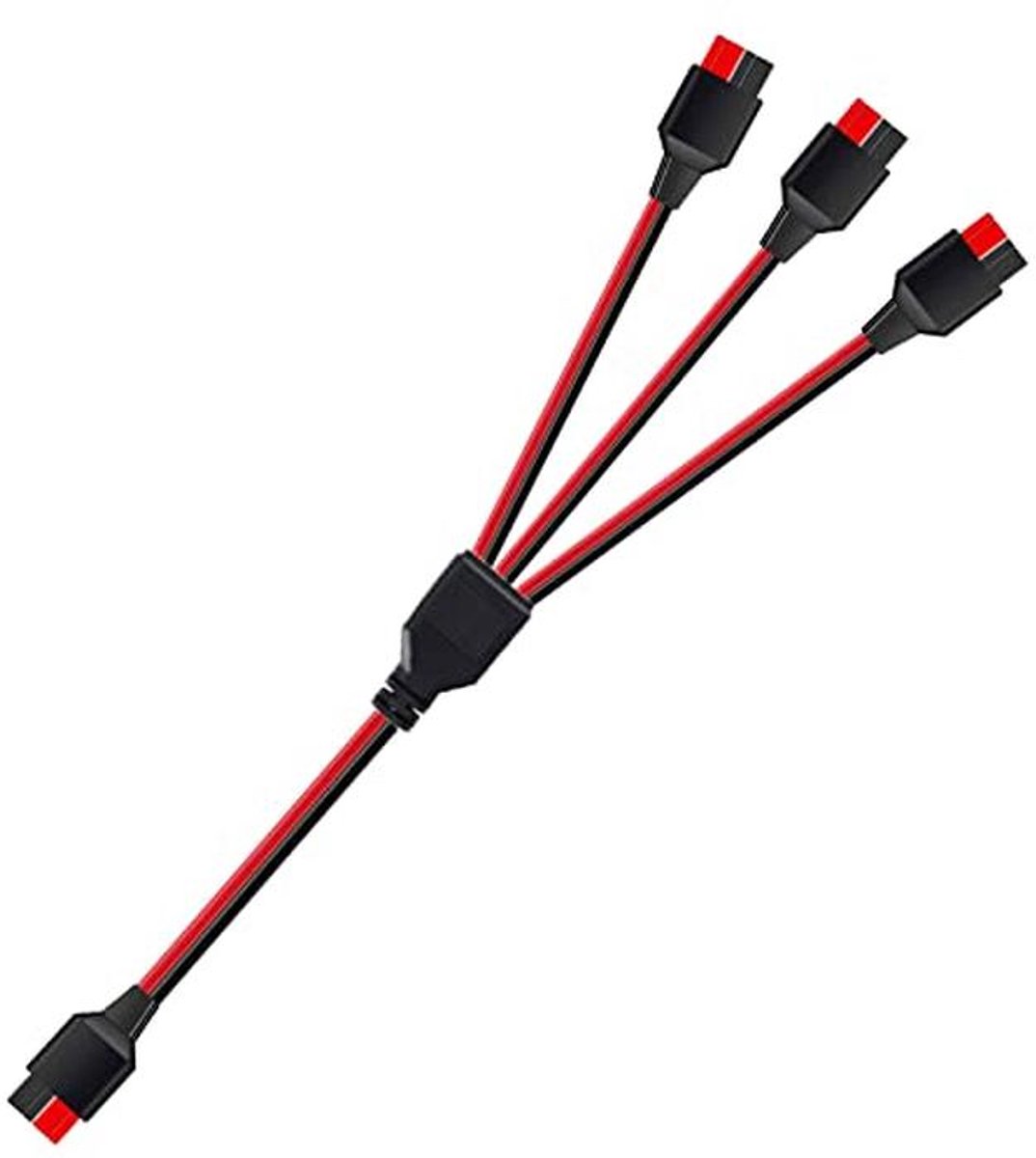 Solar Kabel - Verlengkabel Adapter - Energie Delen - 1 op 3 Poorten - 60 cm - Zwart