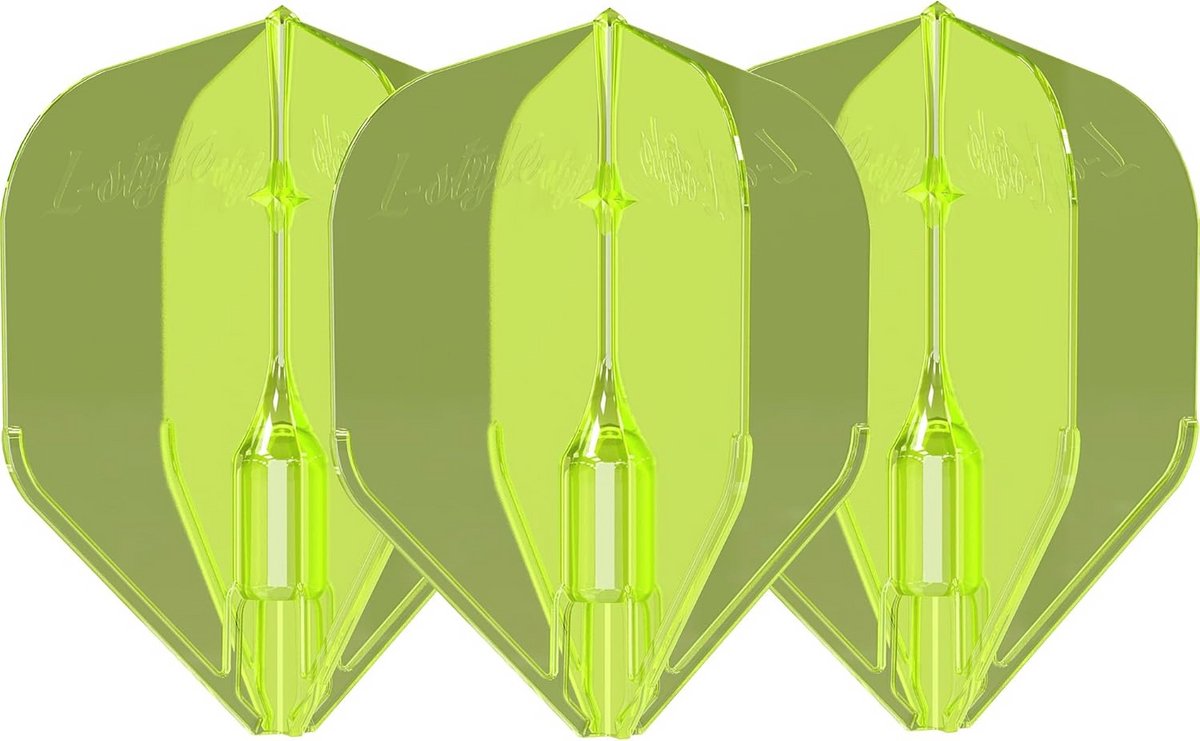 Neon Gele Dart Flights L3 Vorm - Ideaal voor Dartsport