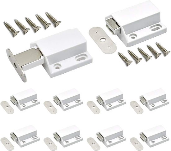 Dtoterul Set van 12 universele dubbele kogelsloten van messing - Voor keukendeuren en kasten - Goud