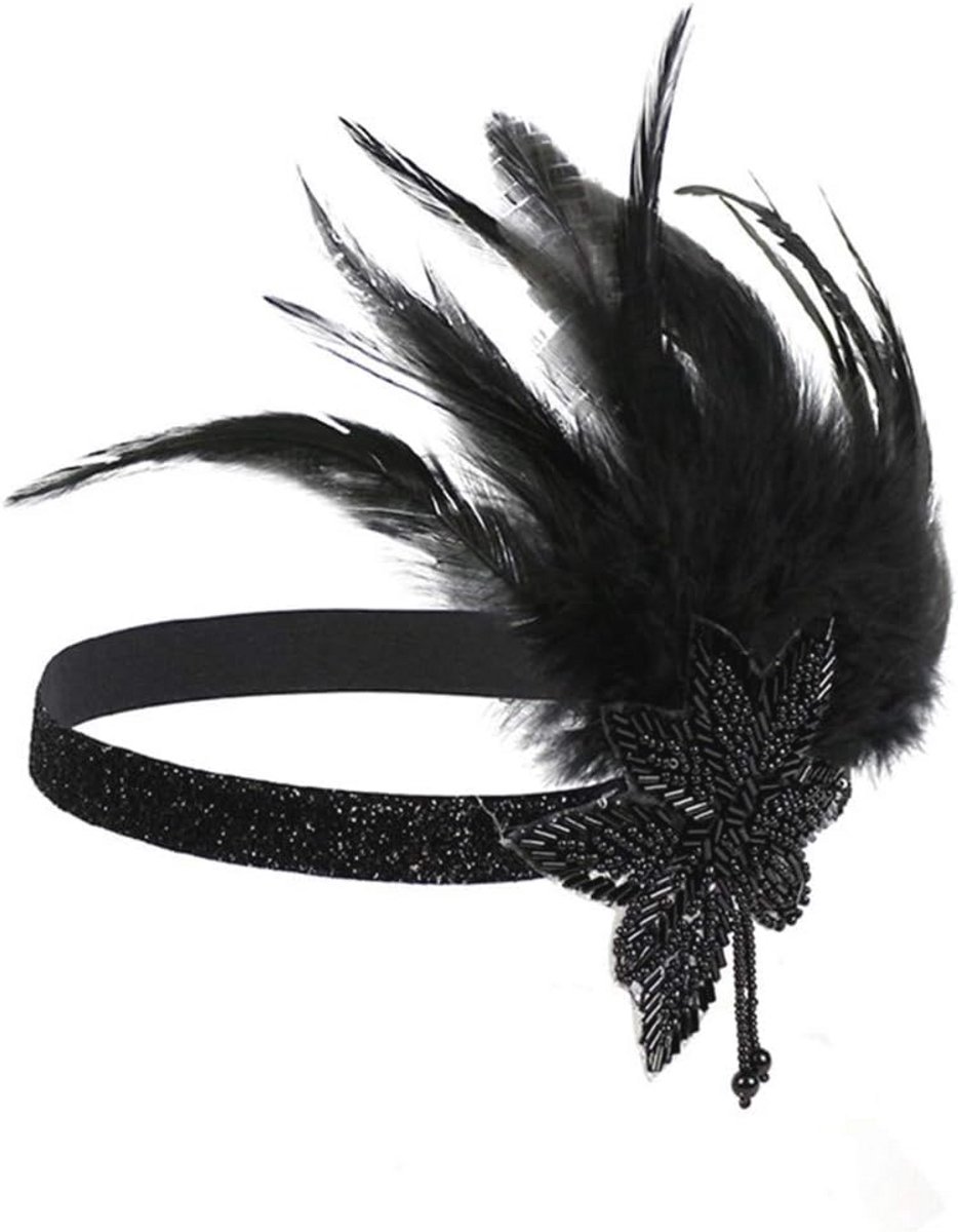 Feather Headband 1920s Art Deco - Perfect Accessory voor Feestjes