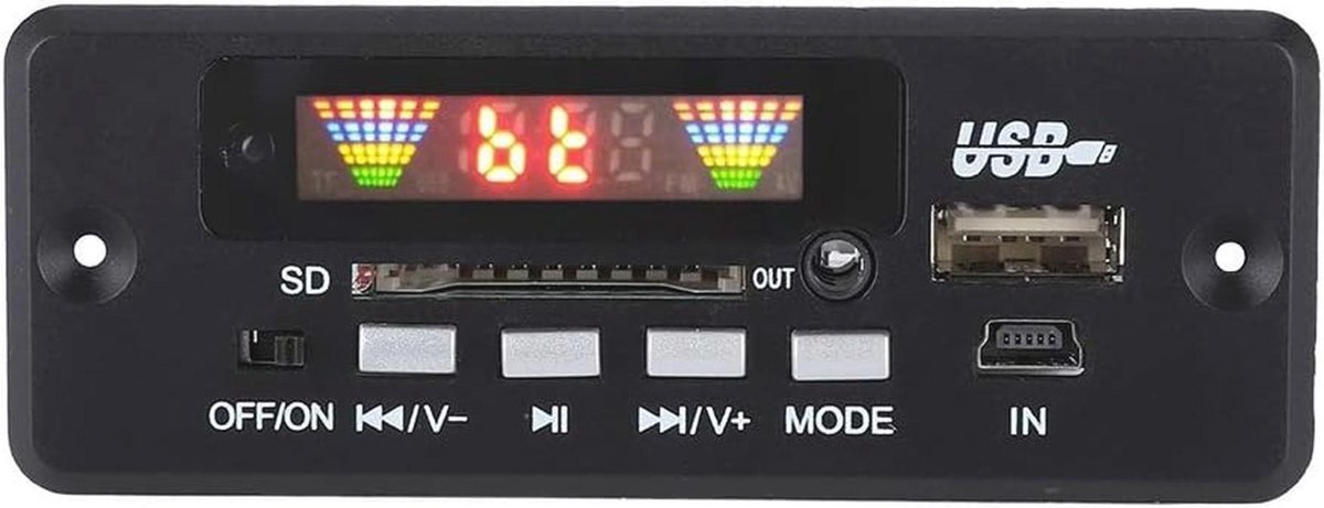 Bluetooth MP3 decoderbord met afstandsbediening - Ondersteuning voor SD, FM, AUX, USB