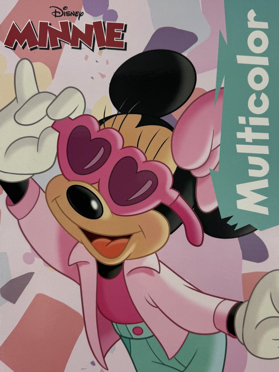 Disney - Multicolor Kleurboek Minnie Mouse - Mintgroene Banner - 32 Pagina's - 17 Kleurplaten en 17 Voorbeelden - Voor Kinderen - Knutselen - Creatief - Uitermate Geschikt voor Kleurpotloden en Wasco