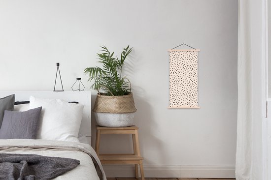 Porte-affiche avec affiche - Affiche scolaire - Dot - Beige - Zwart - 40x80 cm - lattes vierges