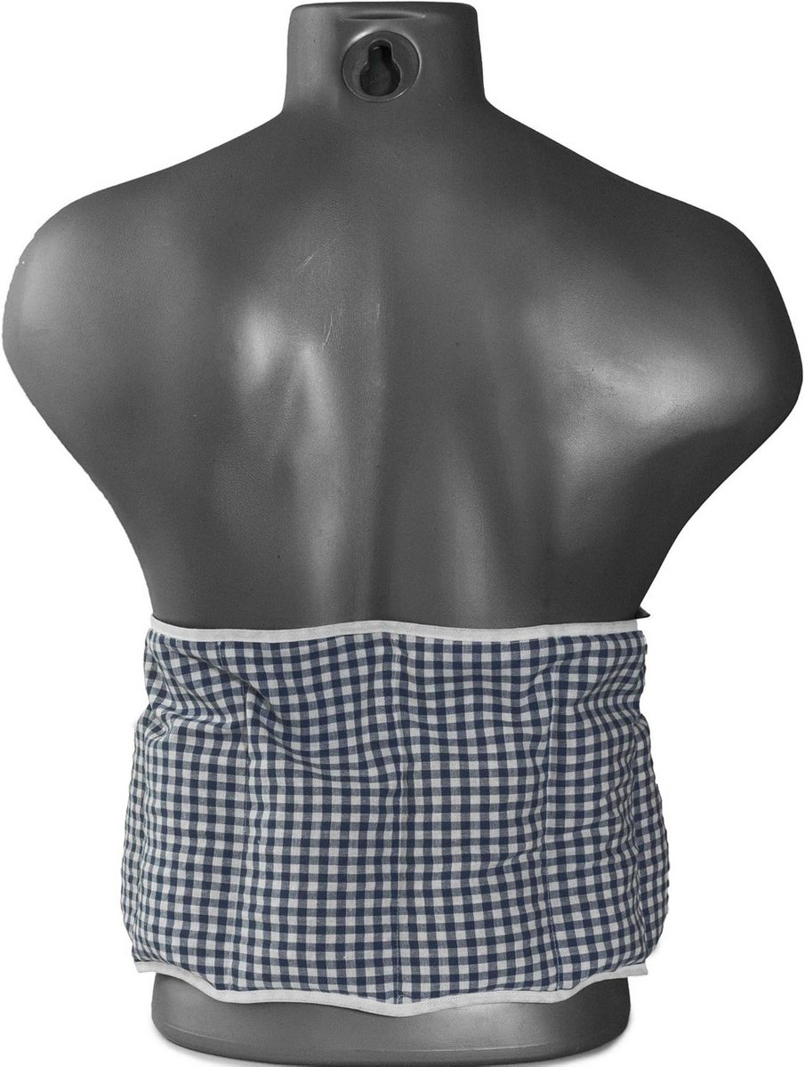 7 Kamers Warmtekussen met Klittenbandsluiting - Bio-Stof, Blauw-Wit
