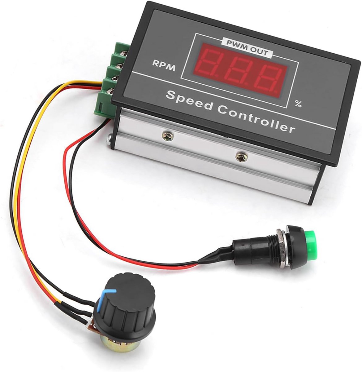 Instelbare DC Motor Snelheidsregelaar met Digitaal Display en PWM 6V-60V 30A