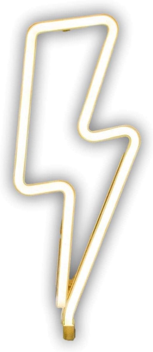 Witte Bliksemschicht LED Neon Wandlamp