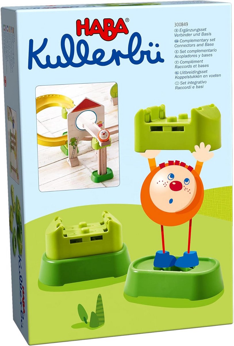Koppelstukken en basis voor Kullerbü banen - Uitbreidingsset voor creatieve speelmogelijkheden