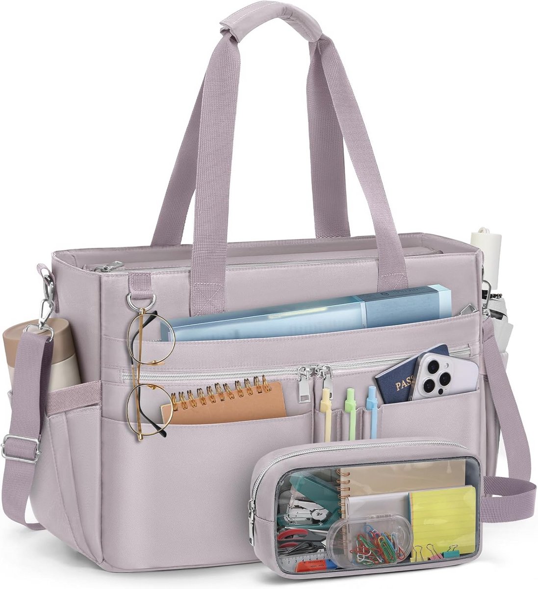 Tote Bags voor Dames 15.6 Inch Laptoptassen Waterbestendige Handtassen voor Werk en Reizen