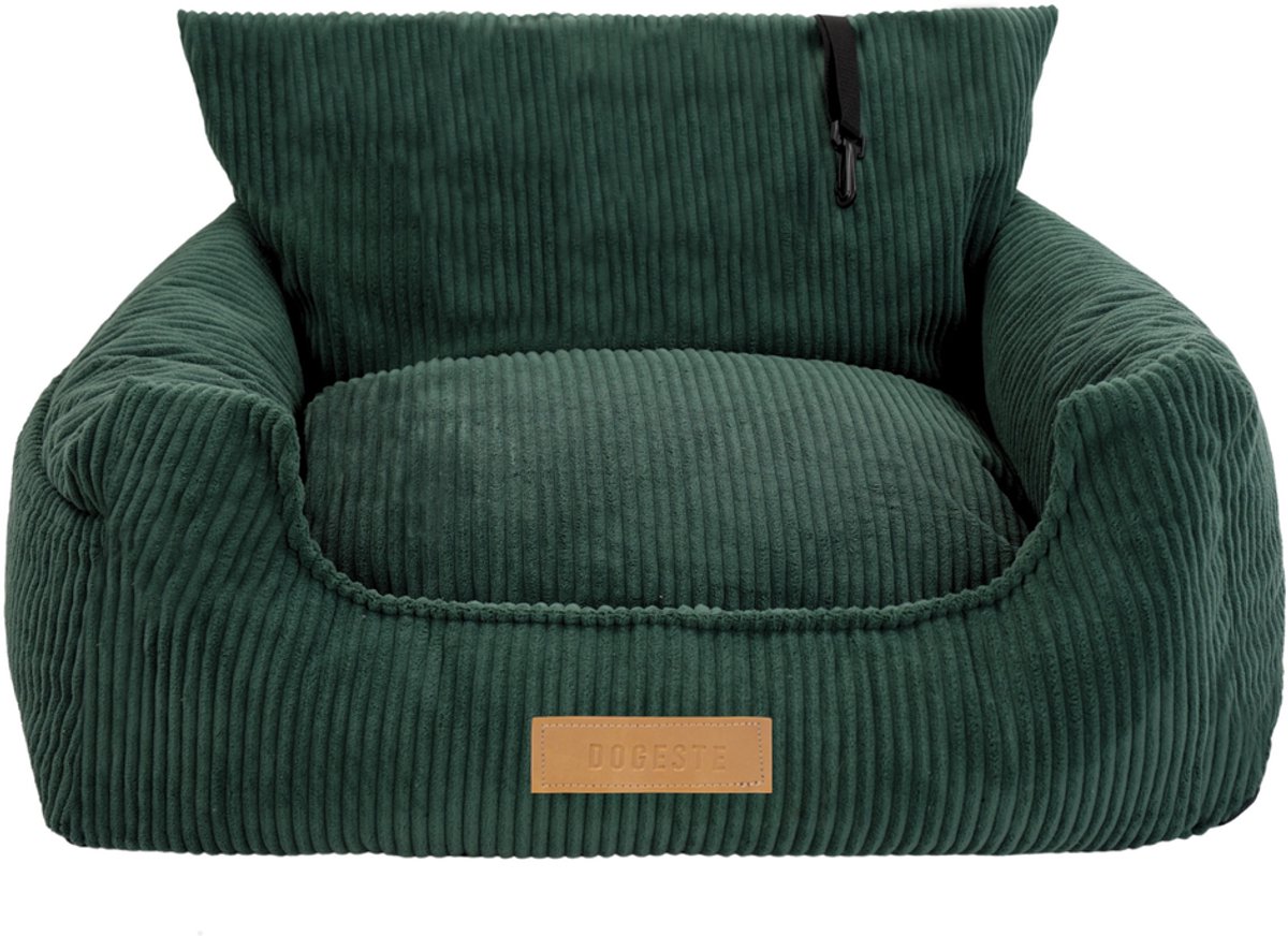 Dogeste Comfi XXL hondenautostoel en hondenmand 2-in-1, autotransporter voor middelgrote en grote honden, kleur groen
