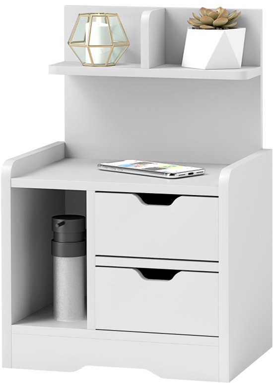 SUMGAR Drijvend Klein Nachtkastje Set van 2 Nachtkastje Wandmontage Massief Houten Plank Walnoot Kleur Planken Moderne Slanke Dunne Opslag Display Meubels voor Slaapkamer Woonkamer Home Decor 33x16cm