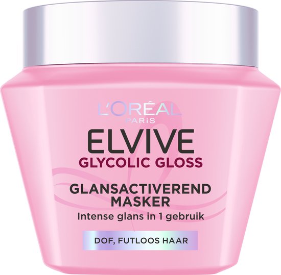 L'Oréal Paris Elvive Glycolic Gloss Mask 300ml - Dof haar