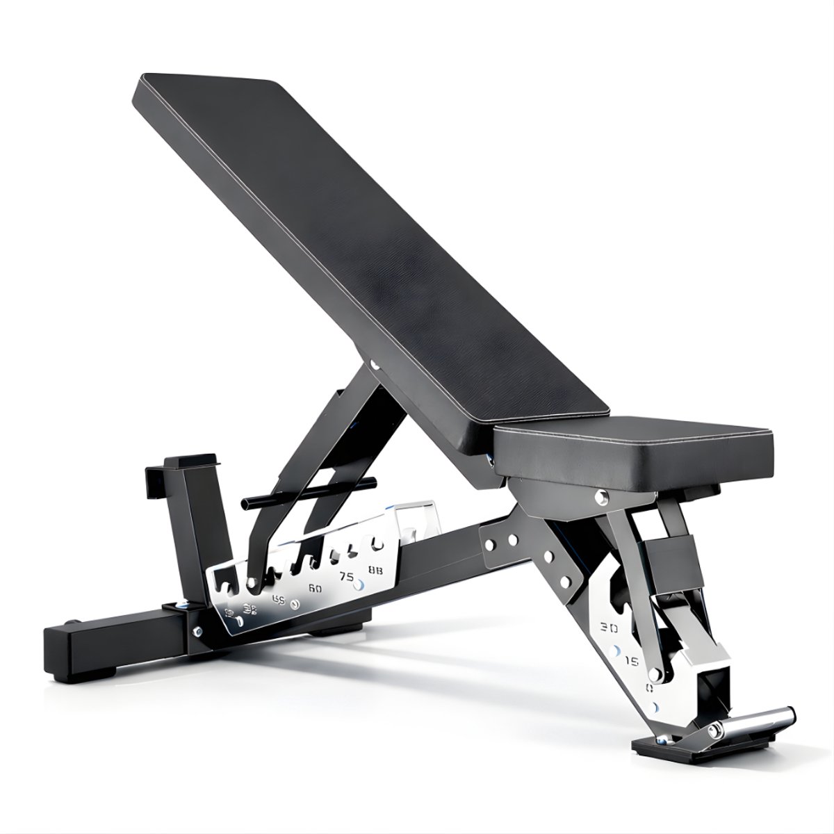PH Fitness Verstelbare Trainingsbank – Flat & Incline – Professionele Fitnessbank – 75×75 mm Staal & 2,5 mm Wanddikte – Opklapbaar & Compact – Home & Gym Gebruik