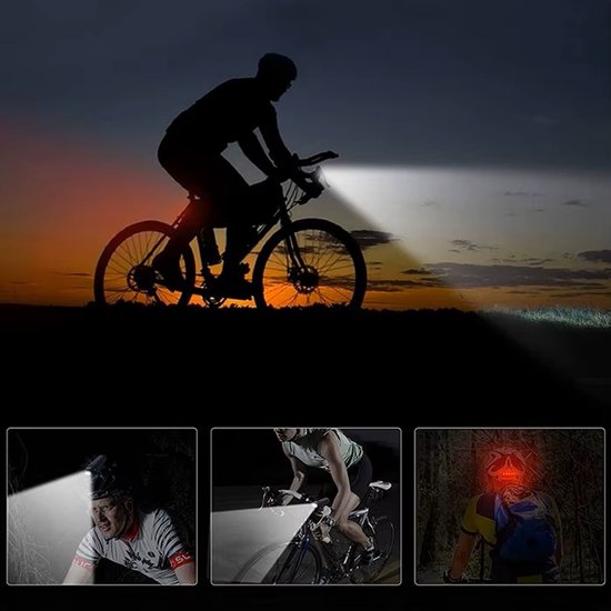 Fietslampjes, LED Fietsverlichting Set USB Oplaadbaar — 400 Lumen Voor- & Achterlamp, IPX6 Waterdicht, MTB & Racefiets — afbeelding 5