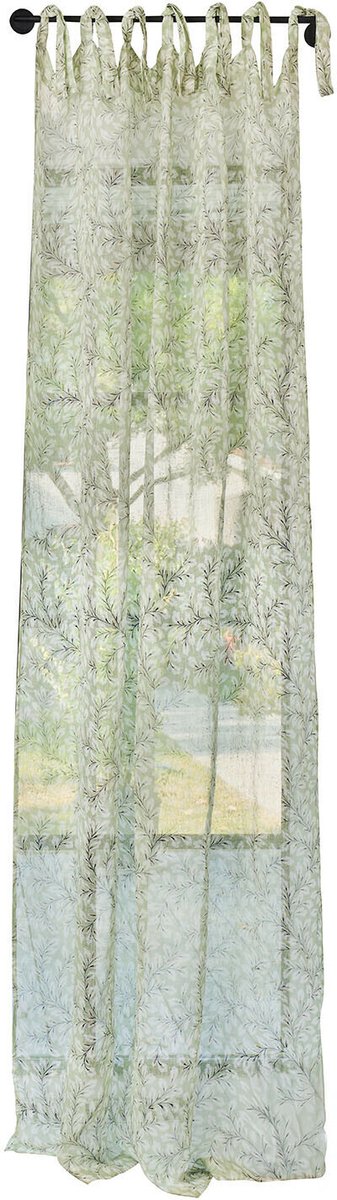 Loberon Gordijn Norelline groen/wit