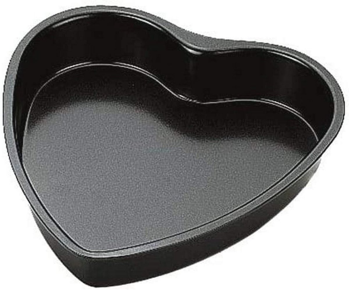 Hart Bakvorm Moka 24 cm - Gewalste Stalen Plaat - Zwart