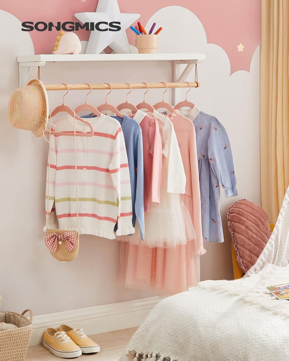 Famanu – Kinderkleerhangers van fluweel, set van 30, antislip en ruimtebesparend