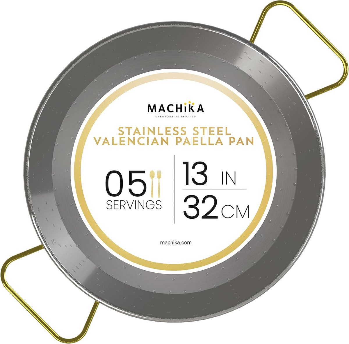Roosterste Paella Pan Roestvrij Staal Valencia (32 cm - 5 personen)