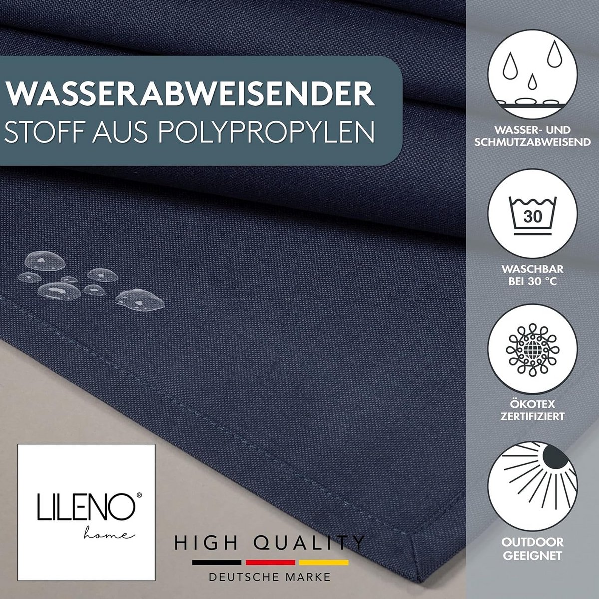 Rond Afwasbaar Tafelkleed - 140 cm Donkerblauw, Waterdicht en Vlekbeschermend