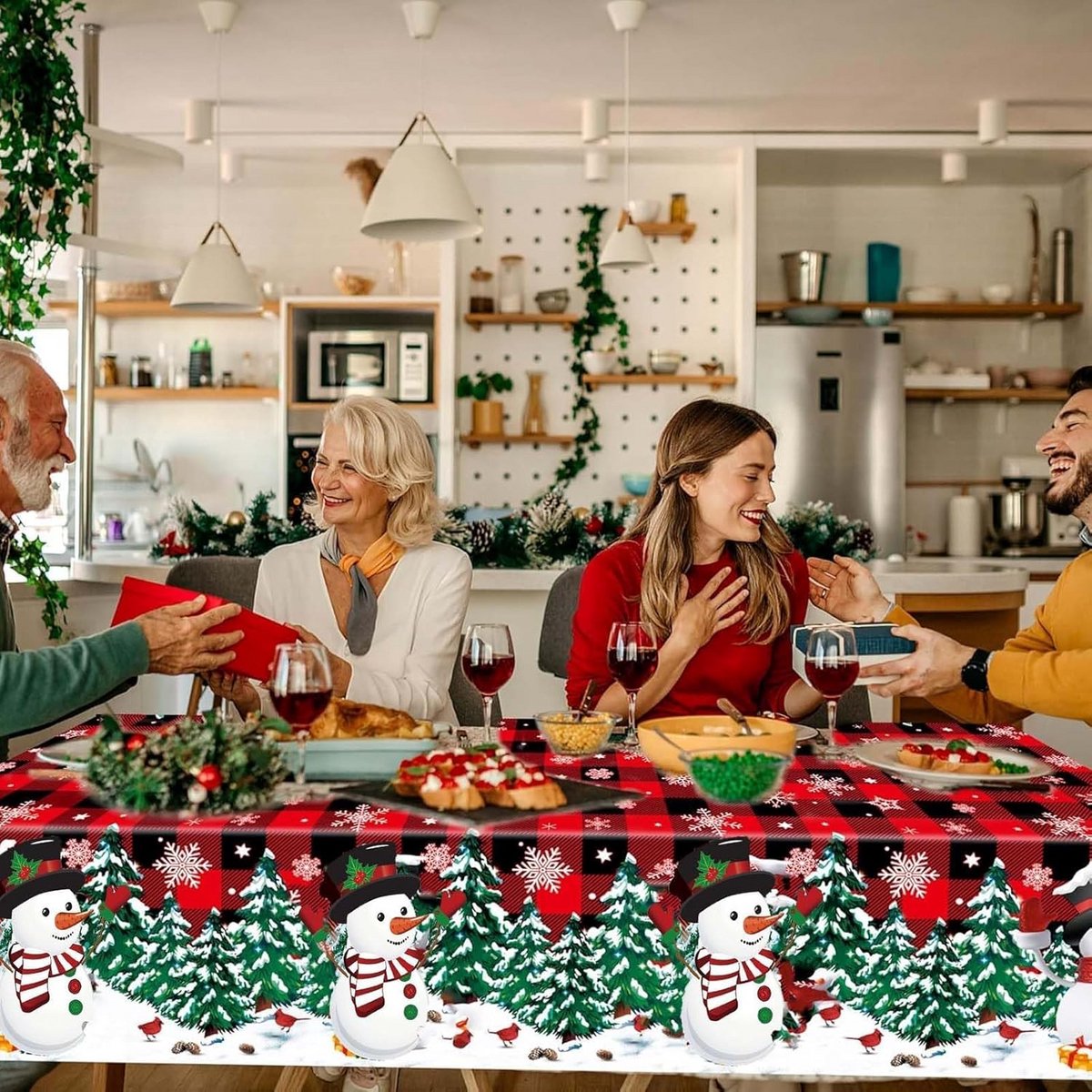Feestelijk Kerst Tafelkleed Waterdicht - Tafeldecoratie voor Kerstmis, Diner en Parties