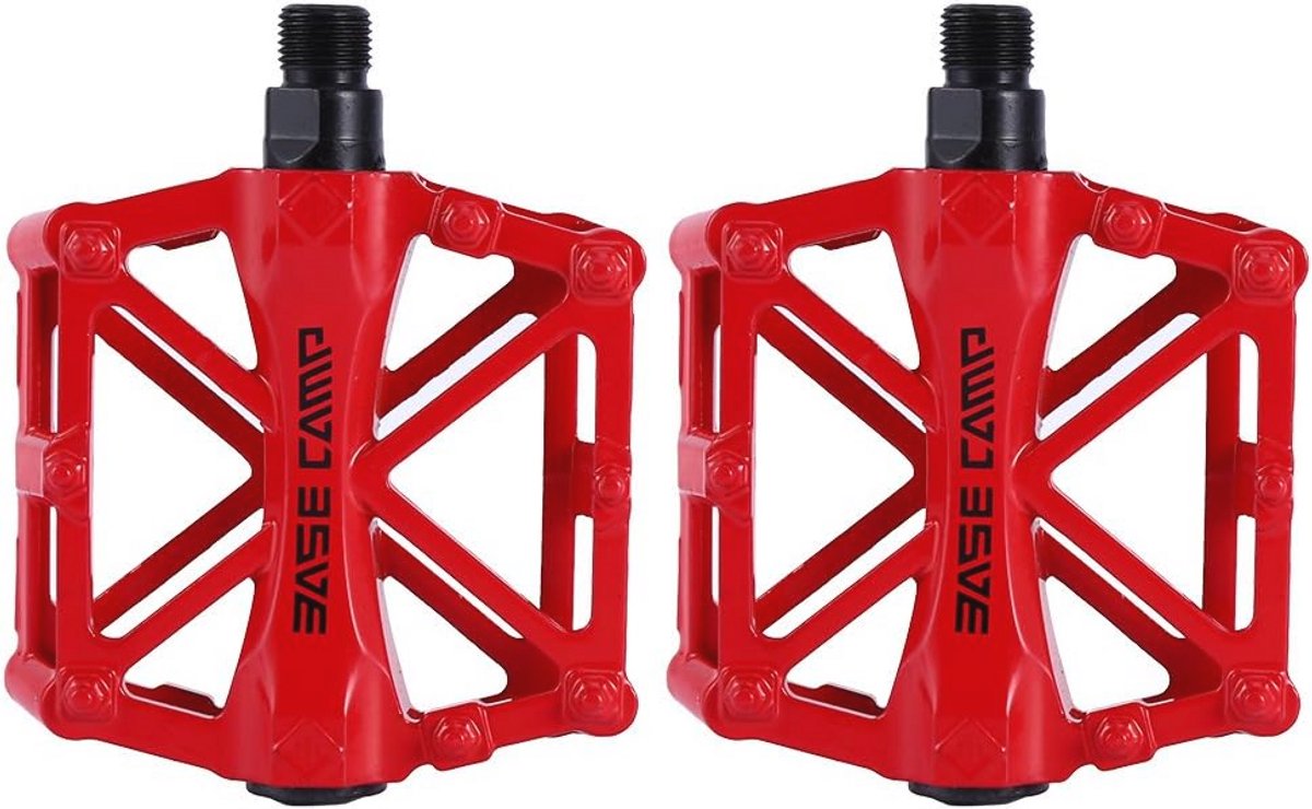Lichtgewicht Aluminium Fietspedalen voor Racefiets en BMX - Rood