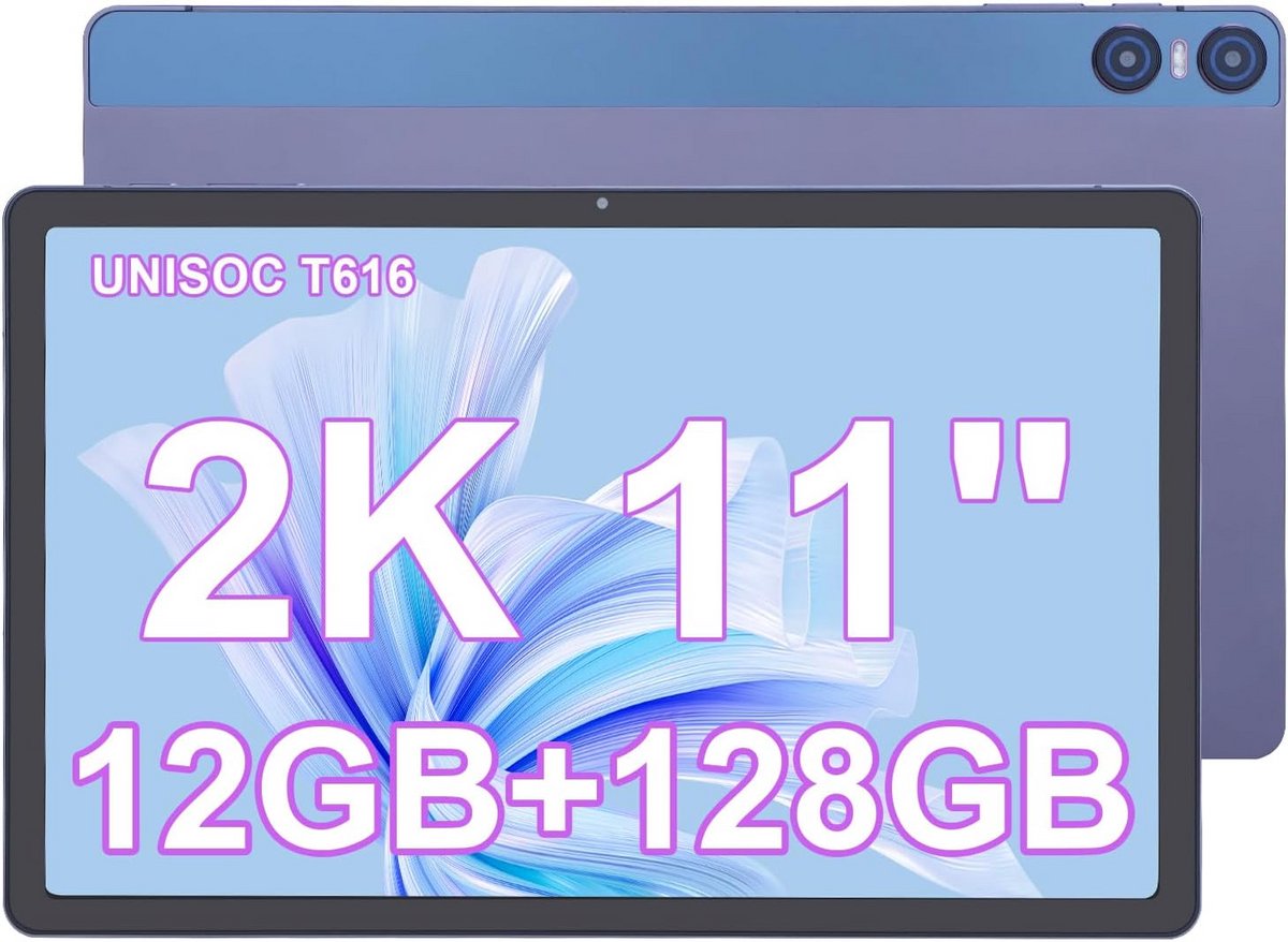 10,1" FHD-tablet met Android 12 - 8GB RAM, 128GB ROM, Lange Batterijduur