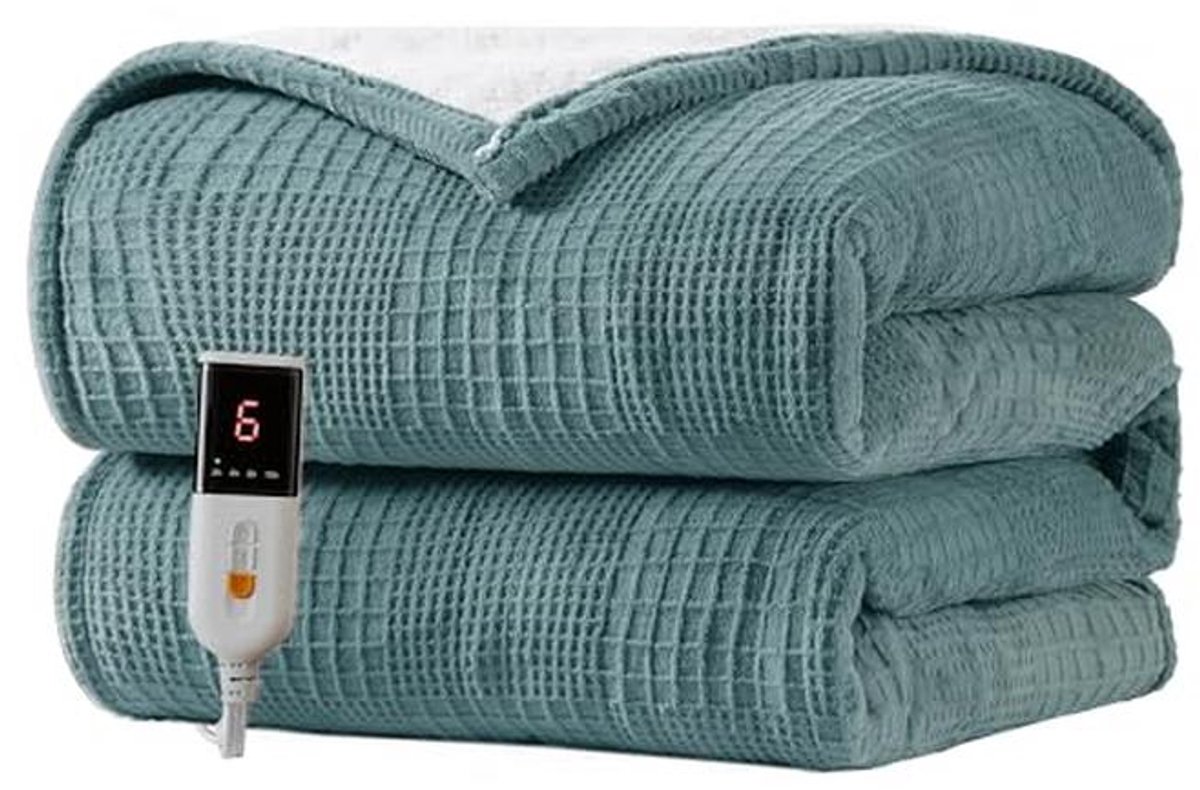 Elektrische Deken 130x180 cm - Deken met 9 Temperatuurstanden, Automatische Uitschakeling en Afstandsbediening