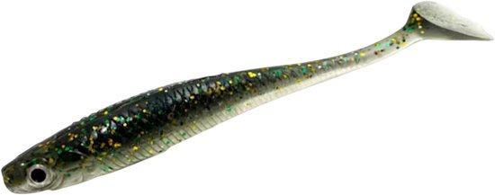 S&D - Shad Set 10 Stuks - 6.5cm / 2g - Donkergroen - Realistisch Kunstaas met Glitters & Schubbenpatroon - Voor Snoek, Baars & Roofvis van Merkloos — afbeelding 2