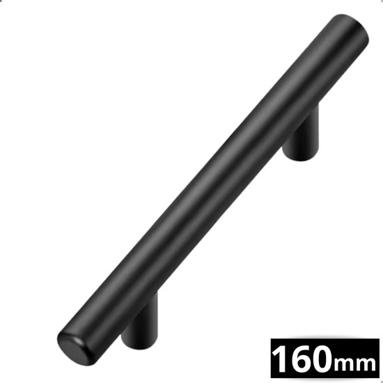 Handgreep Zwart RVS – Boormaat 160mm – Denver – Incl Schroeven