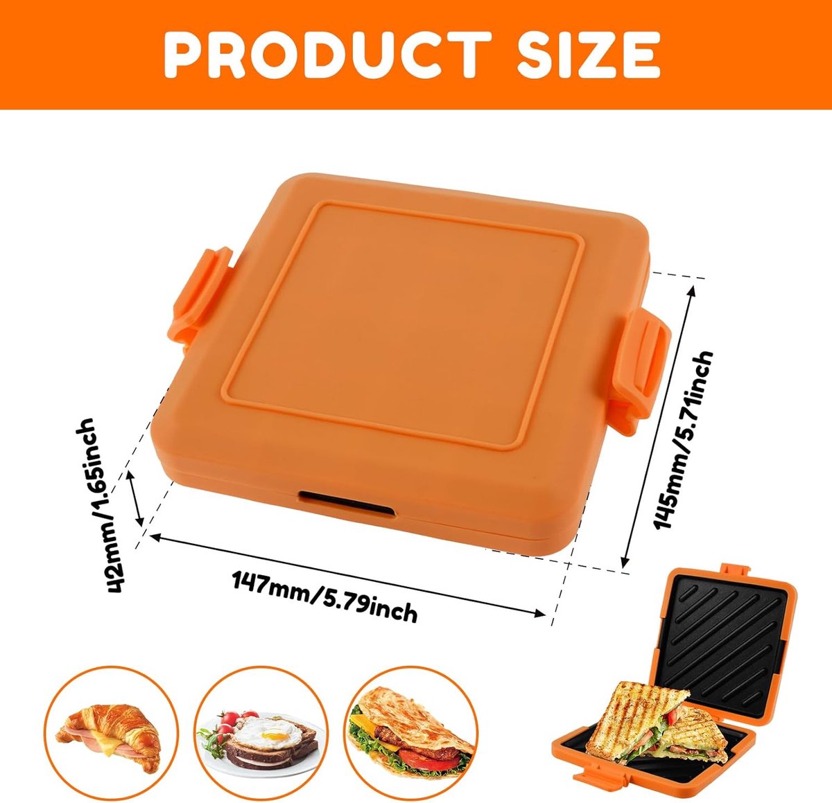 Magnetron Toastie Sandwich Maker - Draagbaar Siliconen Kookgerei | Geen