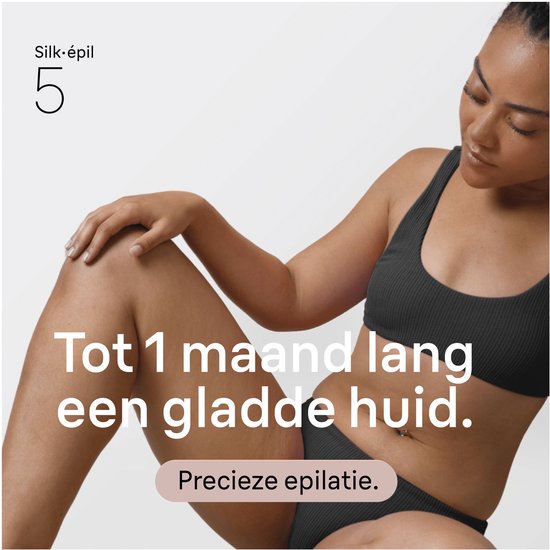 Vrouw met gladde benen na epileren met Braun Silk-épil 5.