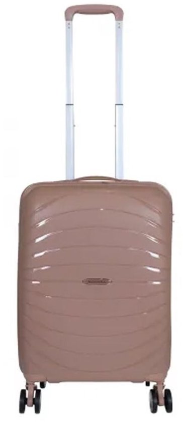 Suiteble Denver 4 Wiel Handbagage Koffer 55cm Roze Goud – Handbagage koffers