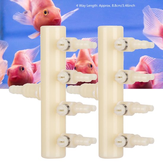 Omabeta Aquarium Collectie 4-Weg Luchtverdeler Set – 2 stuks – Verstelbare Splitter Kleppen voor Gemakkelijke Zuurstofregeling in Meerdere Aquariums