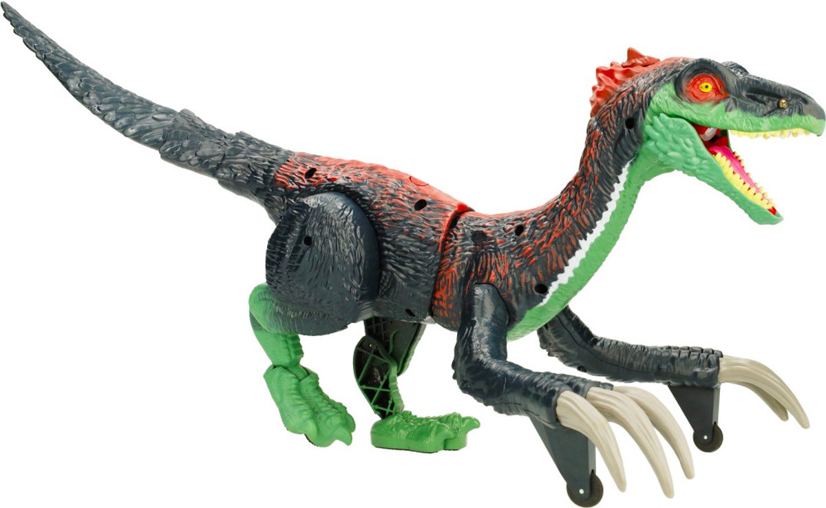 Silvergear RC Dino - Rook, Licht & Geluid - Afstandbestuurbaar Interactief Dinosaurus Speelgoed - Bestuurbare Auto - Jurassic Dieren - Dino Spel - Dinosaurussen Speelfiguren - Therizinosaurus - Cadeau voor Jongens en Meisjes - Groen — afbeelding 5