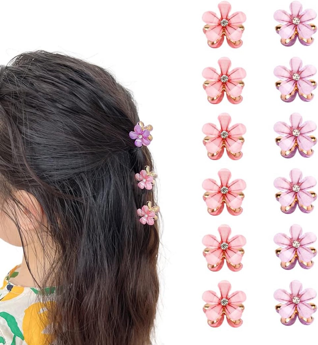 Mini Kattenoog Haarspelden Set van 12 - Schattige Haaraccessoires voor Dames en Meisjes