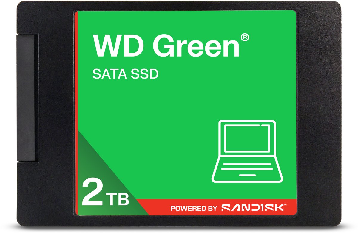 Western Digital Green WDS100T5G0A 2 TB 2.5" SATA III 3D NAND